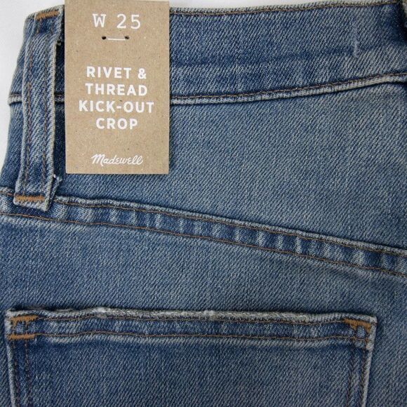 Madewell Rivet & Thread Cali Demi-Boot Jeans in Shetland Wash, ‎ made in USA, 25 - Picture 11 of 16